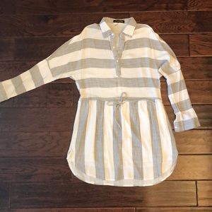 Gray and White Tunic